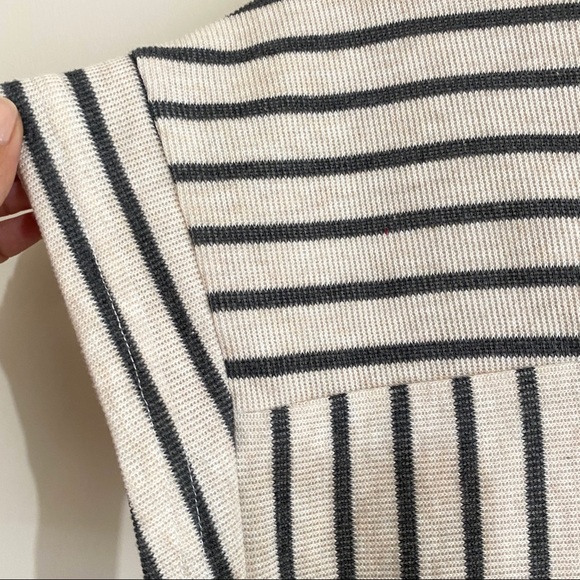 Pomp and Circumstance Neutral Stripe Shift Dress S - Picture 4 of 7